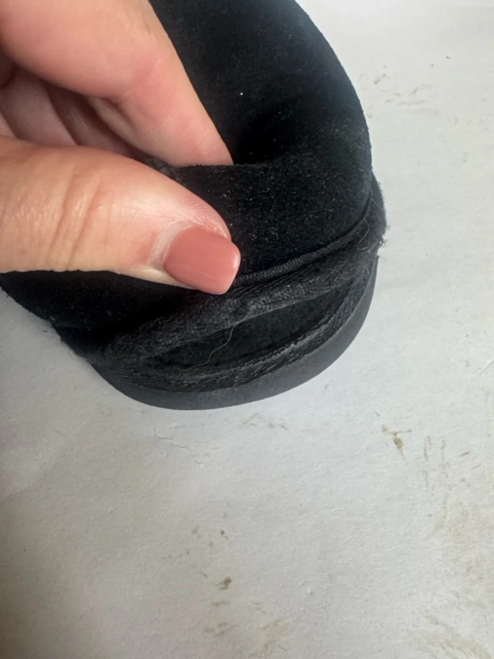 UGG Tazman Slipper Mules Child Size 5  = Womsns 6/7 Black Suede GUC $100